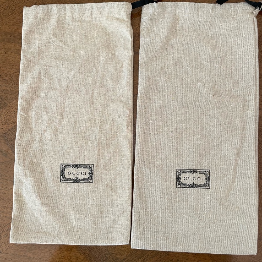 Authentic Gucci drawstring dust bags